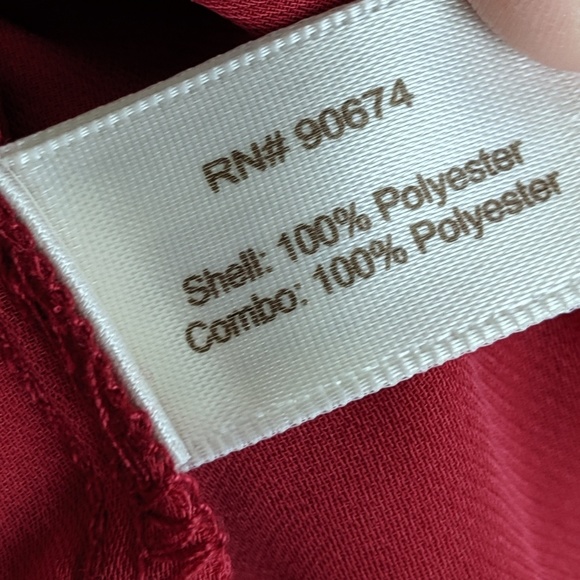 Boston Proper | Red Long Sleeve Blouse - H9 - Picture 6 of 8